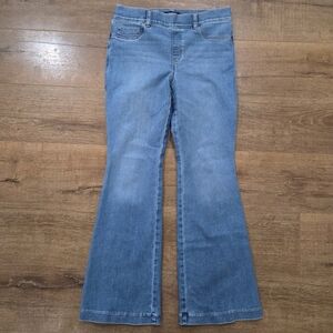 Spanx "The Perfect Jean" Light Wash Wide Leg L Norm Minimal Comfort